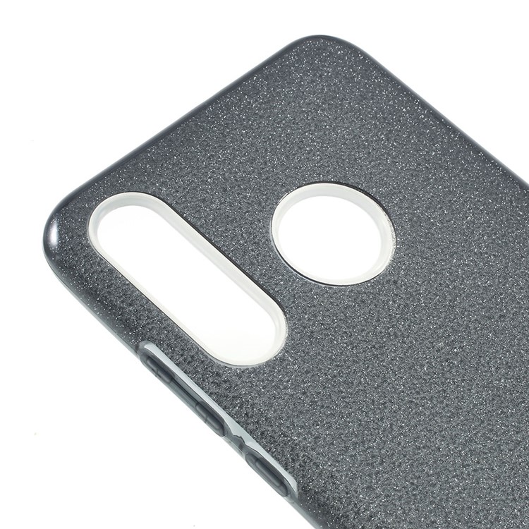 3-in-1 Glittery Powder Paper TPU + PC Hybrid Case Phone Cover for Huawei P30 Lite/nova 4e/P30 lite New Edition - Black-5