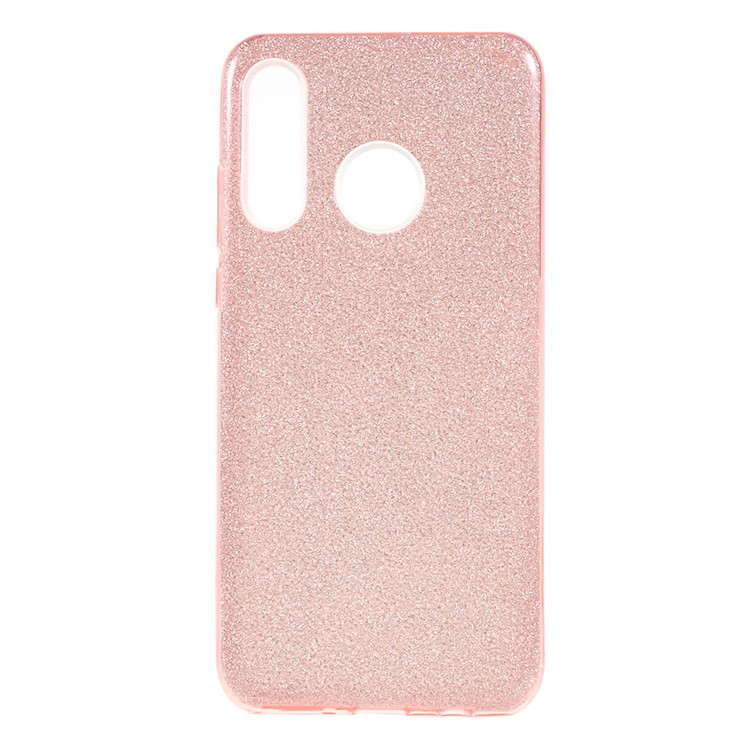 3-in-1 Glittery Powder Paper TPU + PC Hybrid Case Phone Cover for Huawei P30 Lite/nova 4e/P30 lite New Edition - Rose Gold-2