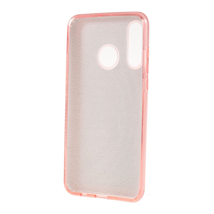 3-in-1 Glittery Powder Paper TPU + PC Hybrid Case Phone Cover for Huawei P30 Lite/nova 4e/P30 lite New Edition - Rose Gold-4