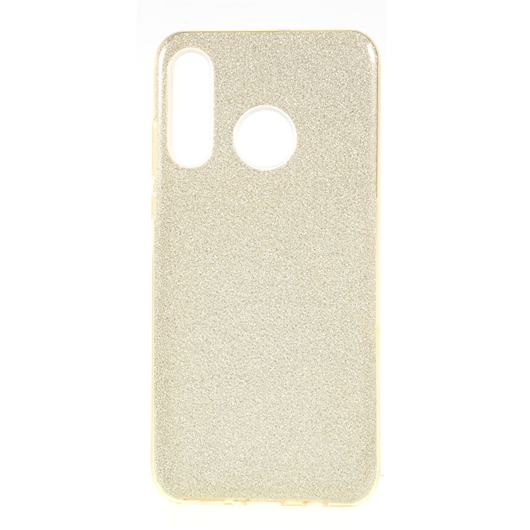 3-in-1 Glittery Powder Paper TPU + PC Hybrid Case Phone Cover for Huawei P30 Lite/nova 4e/P30 lite New Edition - Gold-2