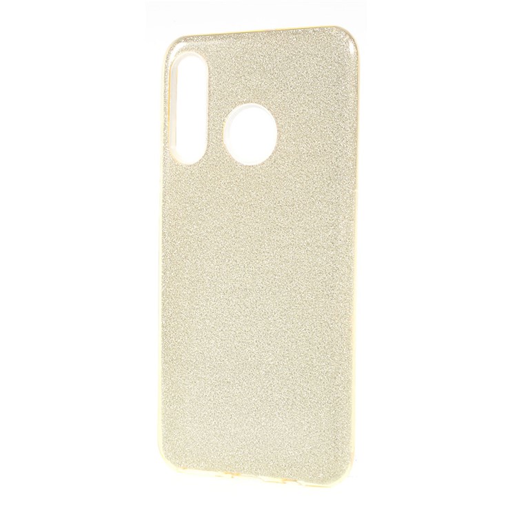 3-in-1 Glittery Powder Paper TPU + PC Hybrid Case Phone Cover for Huawei P30 Lite/nova 4e/P30 lite New Edition - Gold-3
