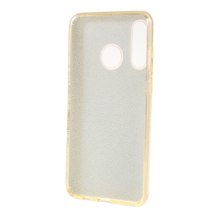 3-in-1 Glittery Powder Paper TPU + PC Hybrid Case Phone Cover for Huawei P30 Lite/nova 4e/P30 lite New Edition - Gold-4