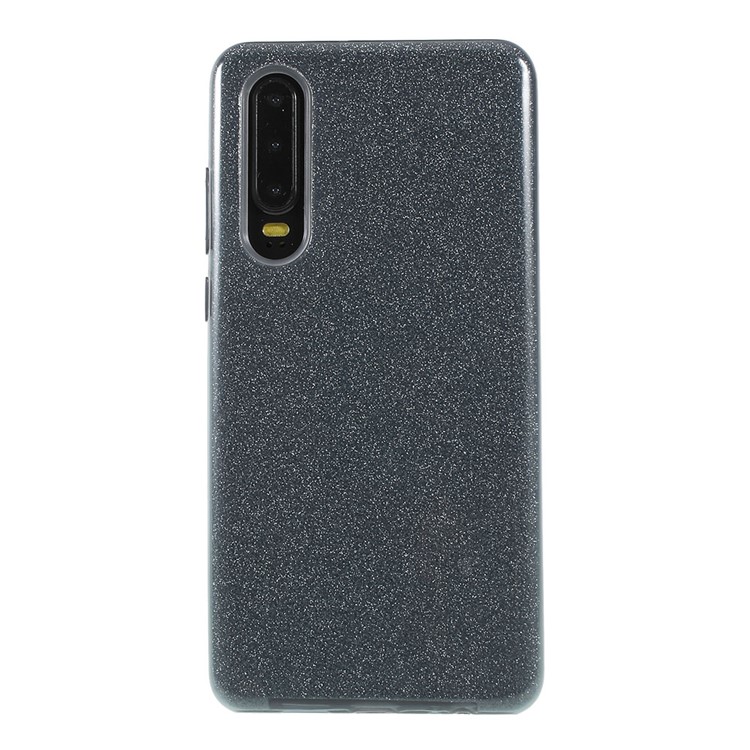 PC TPU Hybrid Case + Flash Powder Paper Cover for Huawei P30 - Black-3