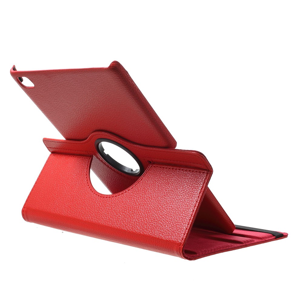 Litchi Texture 360 Degree Rotary Stand Leather Case for Huawei MediaPad M5 lite 10 - Red-3