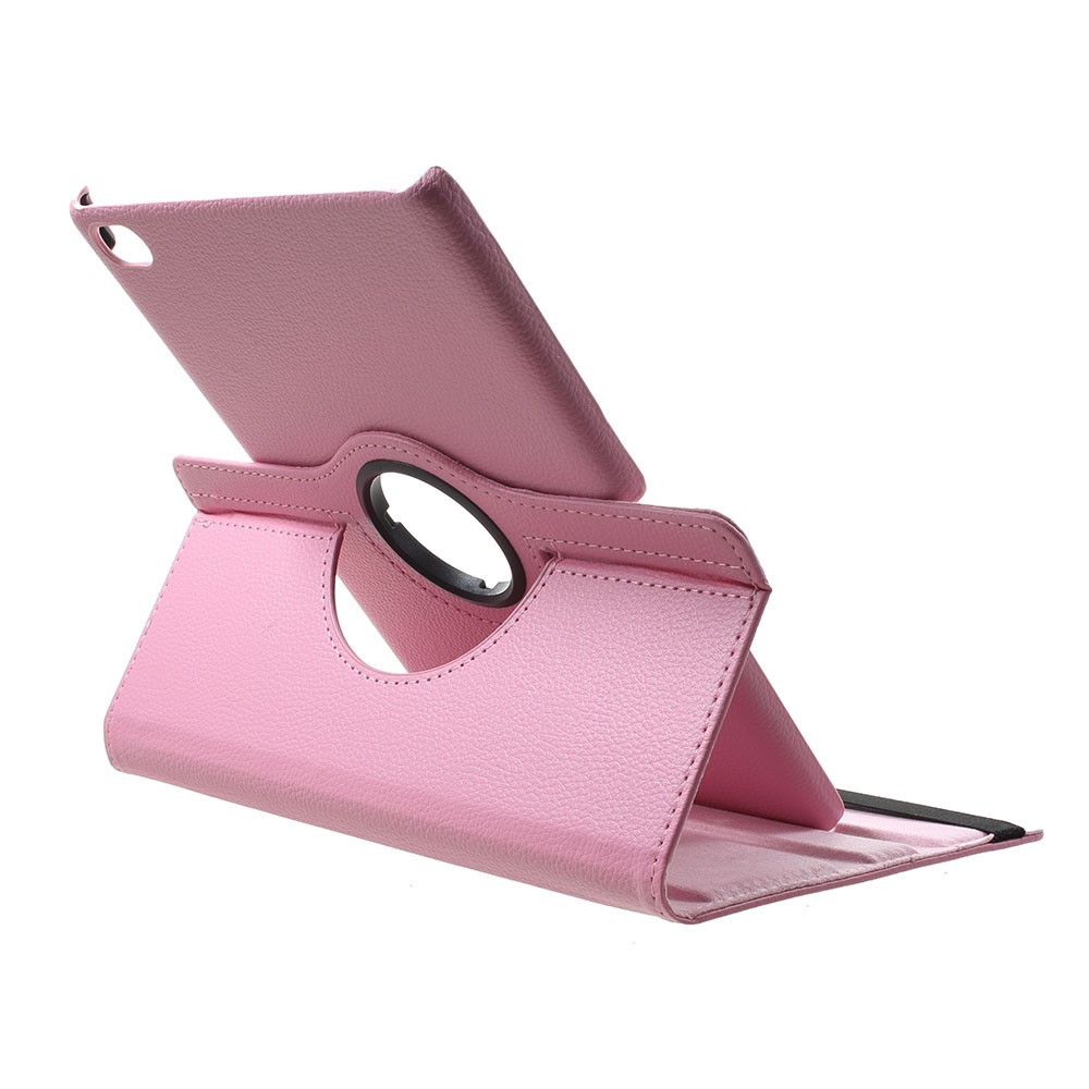 Litchi Texture 360 Degree Rotary Stand Leather Case for Huawei MediaPad M5 lite 10 - Pink-3