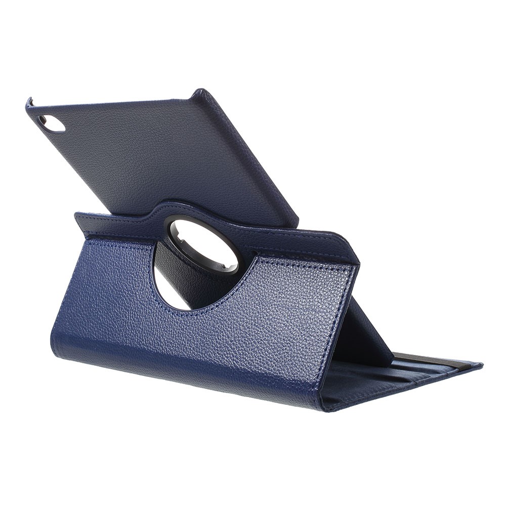 Litchi Texture 360 Degree Rotary Stand Leather Case for Huawei MediaPad M5 lite 10 - Dark Blue-3