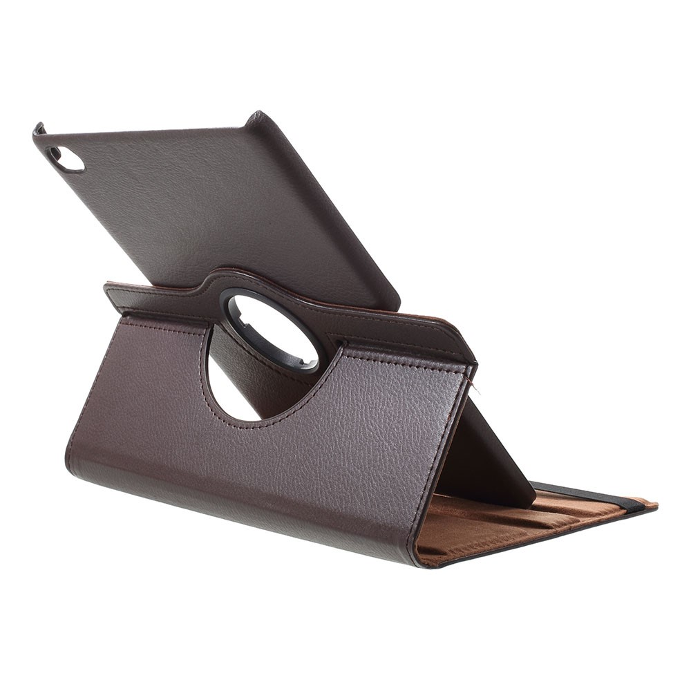 Litchi Texture 360 Degree Rotary Stand Leather Case for Huawei MediaPad M5 lite 10 - Brown-3
