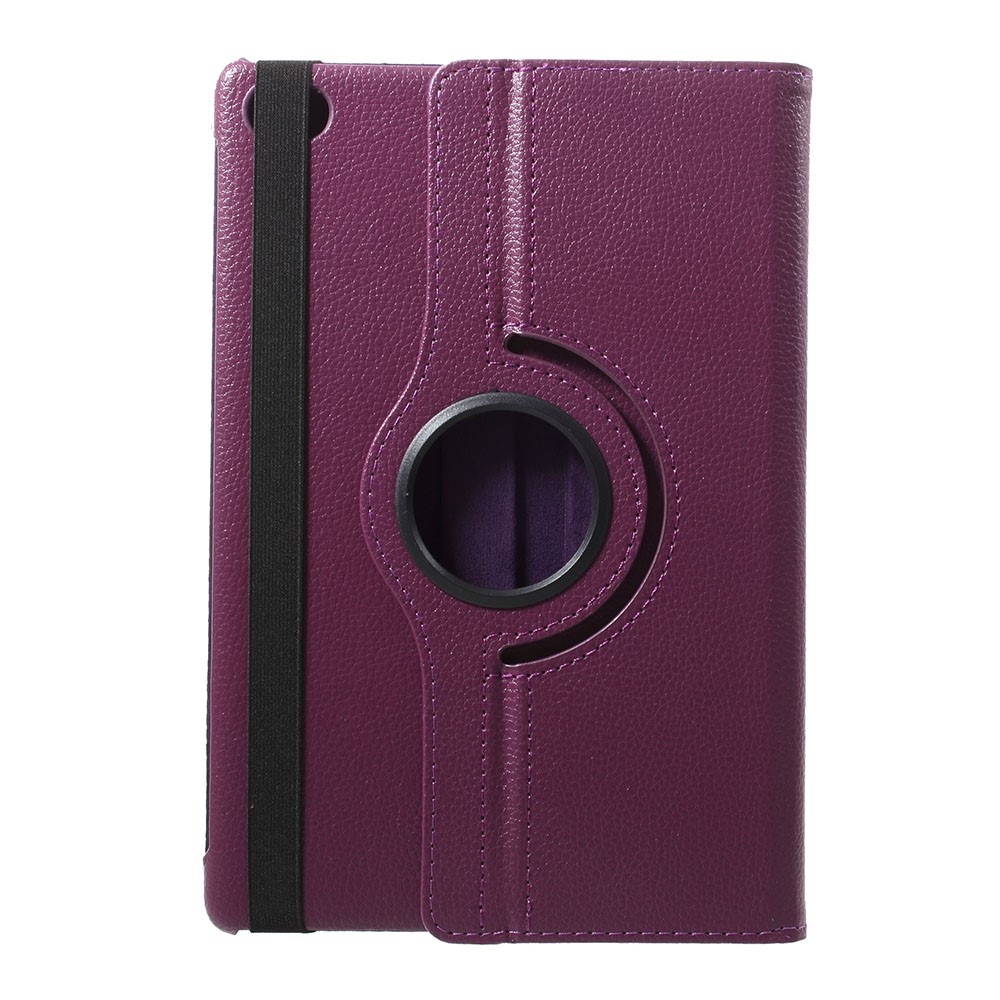 Litchi Texture 360 Degree Rotary Stand Leather Case for Huawei MediaPad M5 lite 10 - Purple-1