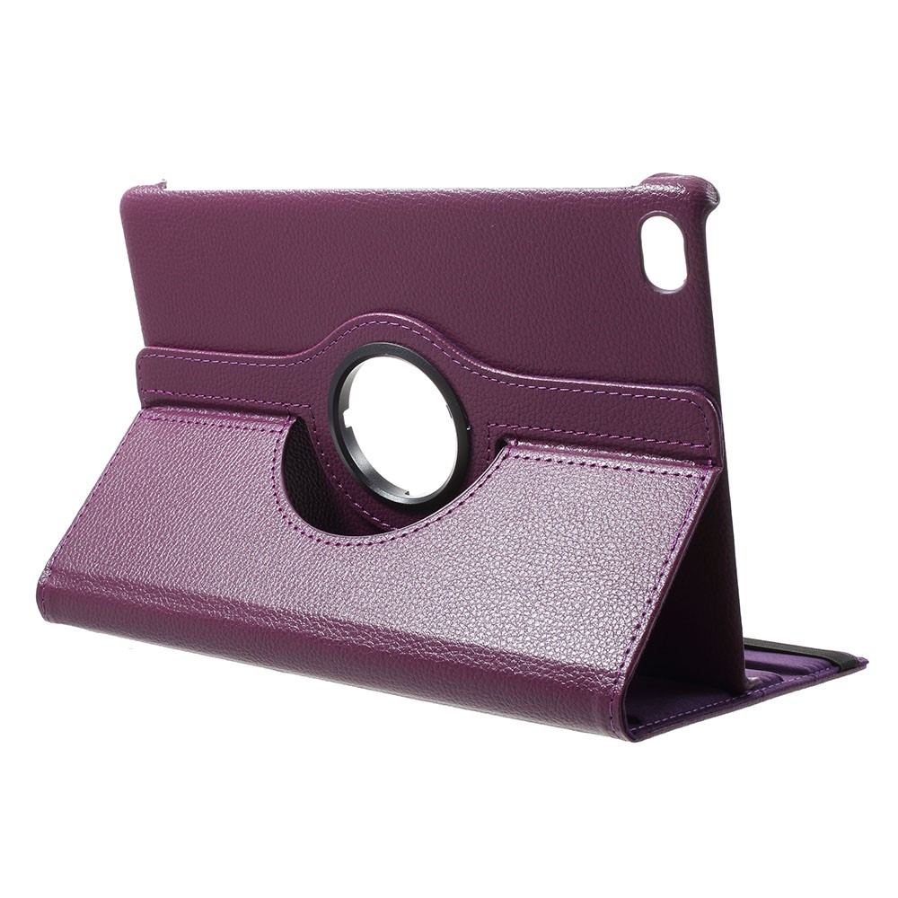 Litchi Texture 360 Degree Rotary Stand Leather Case for Huawei MediaPad M5 lite 10 - Purple-2