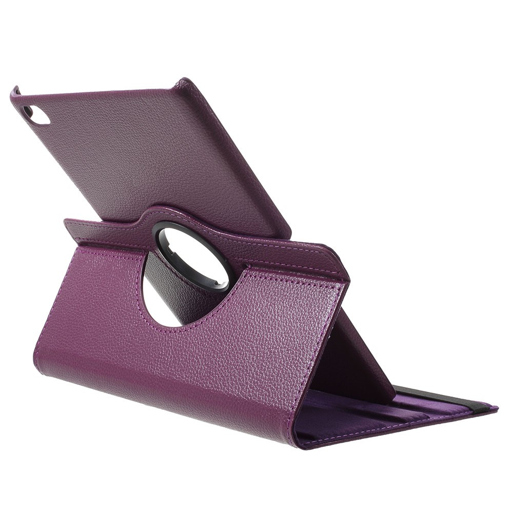 Litchi Texture 360 Degree Rotary Stand Leather Case for Huawei MediaPad M5 lite 10 - Purple-3