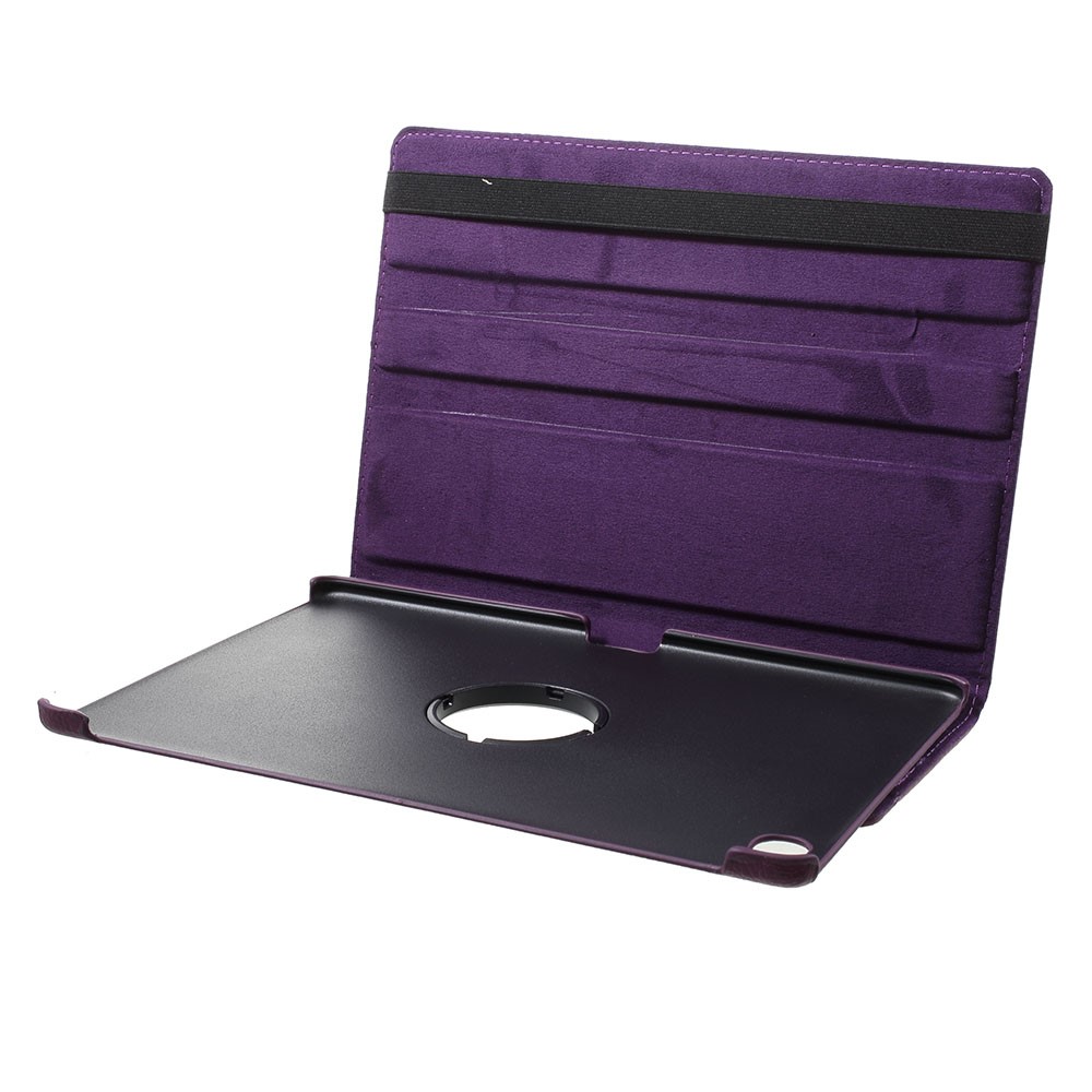 Litchi Texture 360 Degree Rotary Stand Leather Case for Huawei MediaPad M5 lite 10 - Purple-4