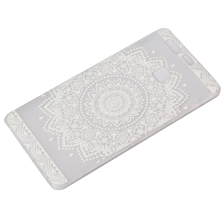 Embossed Hard Plastic Case for Huawei P9 - Stylish Flowers-3