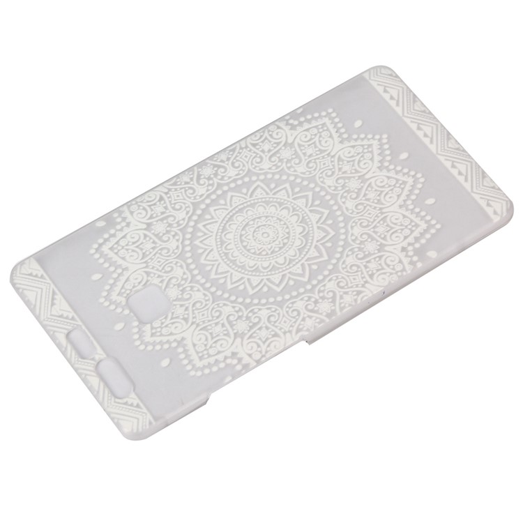 Embossed Hard Plastic Case for Huawei P9 - Stylish Flowers-4