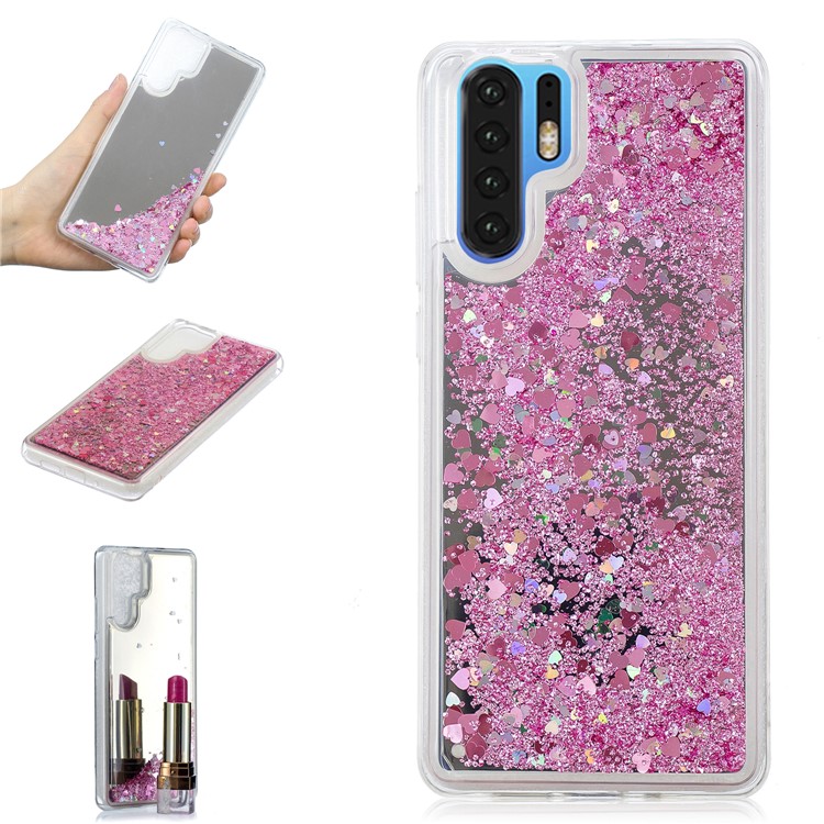 Quicksand Mirror Surface TPU Cover Shell for Huawei P30 Pro - Pink-1