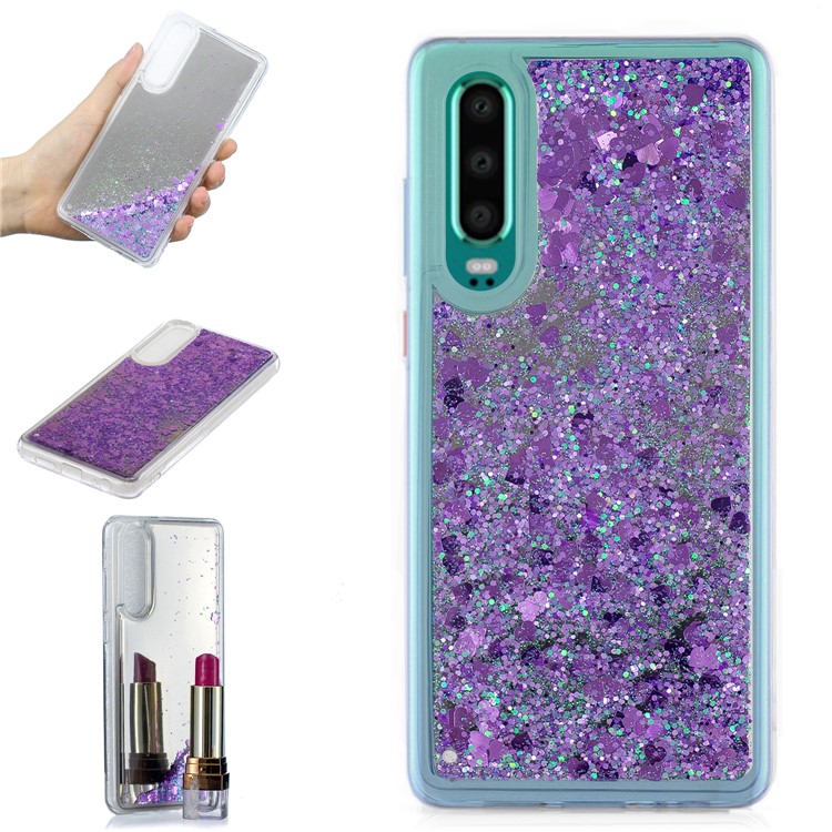 Quicksand Mirror Surface TPU Phone Casing for Huawei P30 - Purple-1