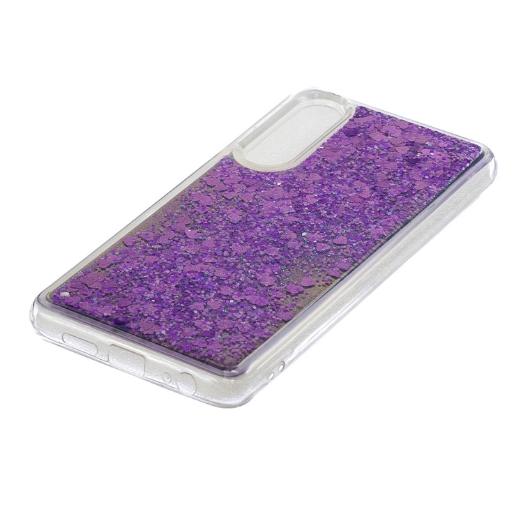 Quicksand Mirror Surface TPU Phone Casing for Huawei P30 - Purple-3