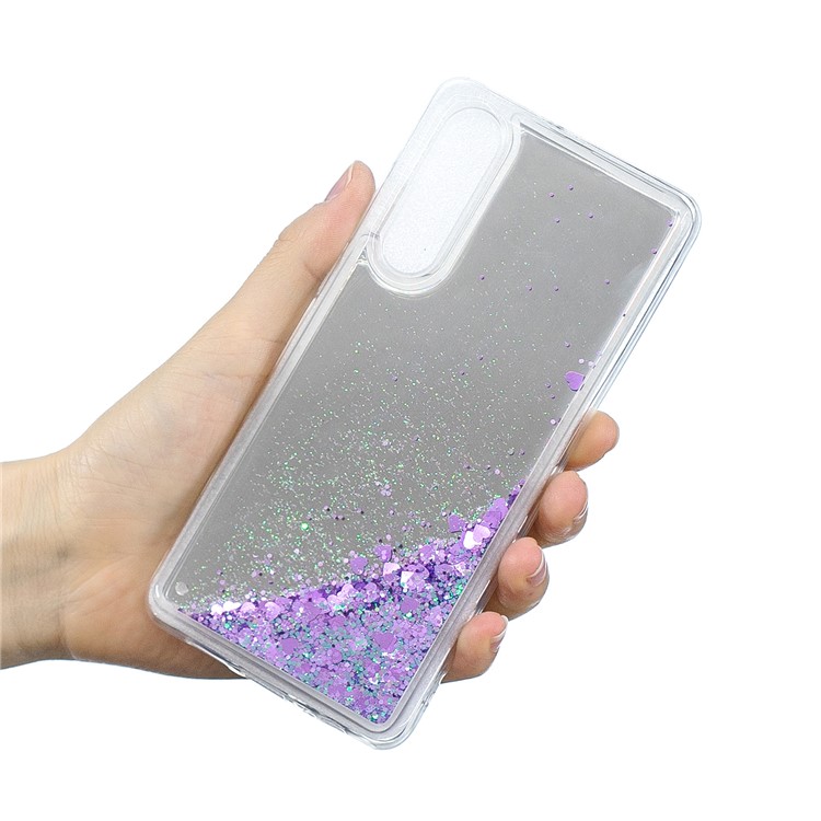 Quicksand Mirror Surface TPU Phone Casing for Huawei P30 - Purple-5