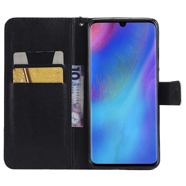 Pattern Printing Leather Wallet Stand Case for Huawei P30 Pro - Streetscape-4