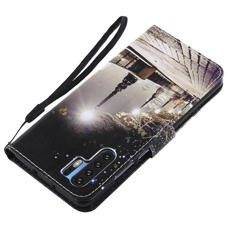 Pattern Printing Leather Wallet Stand Case for Huawei P30 Pro - Streetscape-7