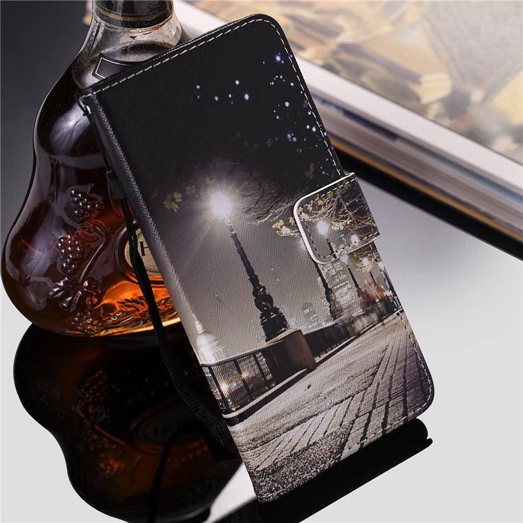 Pattern Printing Leather Wallet Stand Case for Huawei P30 Pro - Streetscape-8