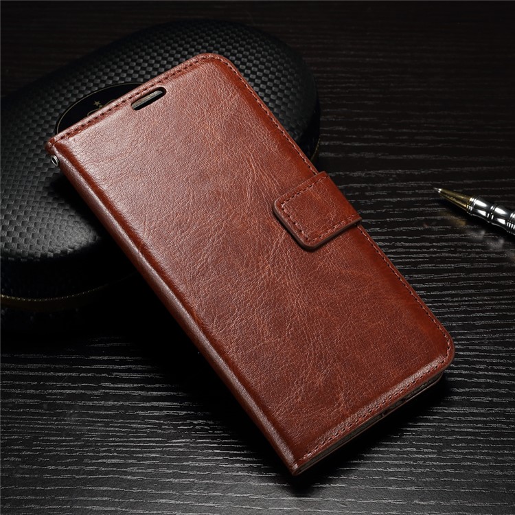 Crazy Horse Protective Leather Wallet Case for Huawei P9 - Brown-1