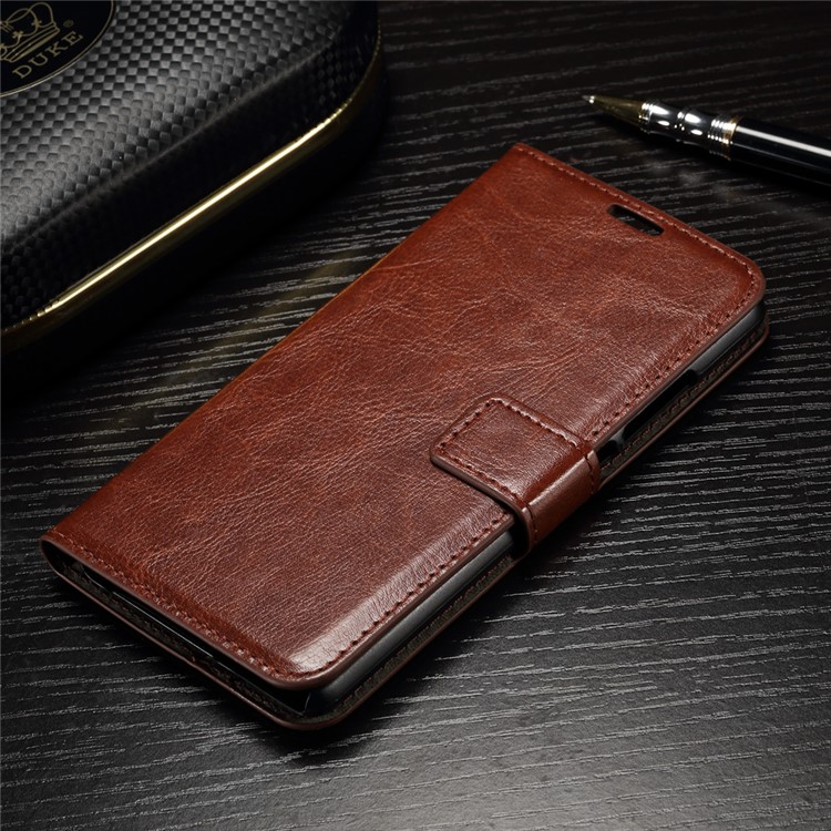 Crazy Horse Protective Leather Wallet Case for Huawei P9 - Brown-3