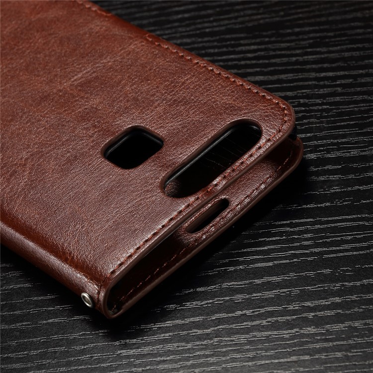 Crazy Horse Protective Leather Wallet Case for Huawei P9 - Brown-7