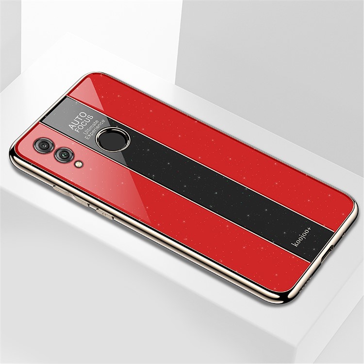 Electroplated PC + TPU Hybrid Cover Case for Huawei Honor 10 Lite - Red-1