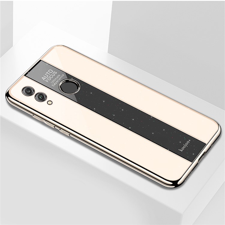 Electroplated PC + TPU Hybrid Cover Case for Huawei Honor 10 Lite - Gold-1