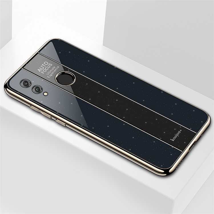 Electroplated PC + TPU Hybrid Cover Case for Huawei Honor 10 Lite - Black-1