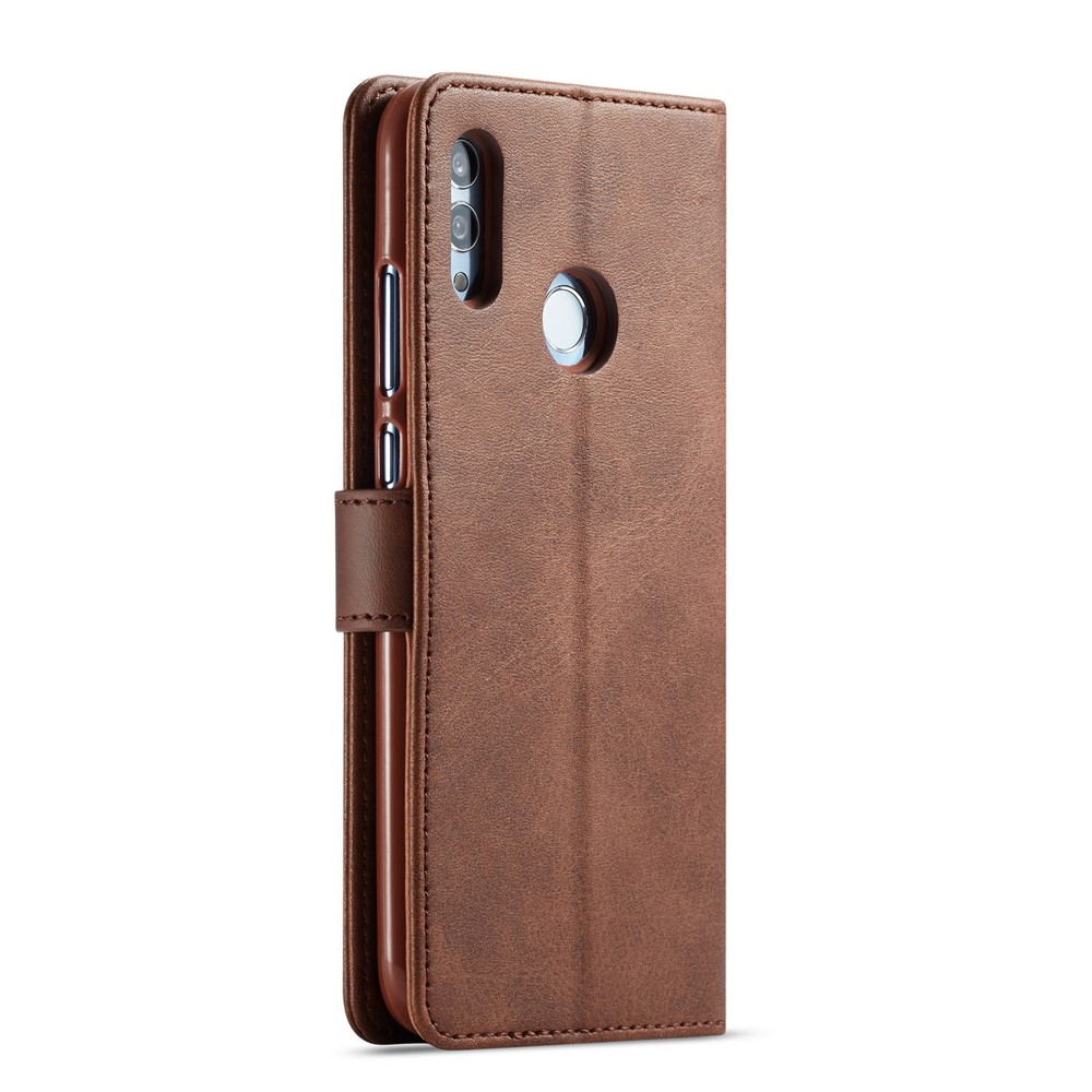 LC.IMEEKE Wallet Leather Stand Case for Huawei P Smart (2019) / Honor 10 Lite - Coffee-2