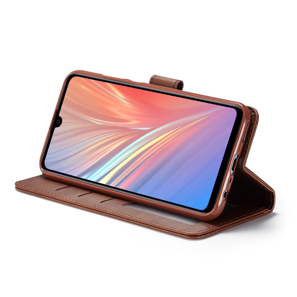 Lc. Imeeke Wallet Leather Stand Case Para Huawei P Smart (2019) / Honor 10 Lite - Café