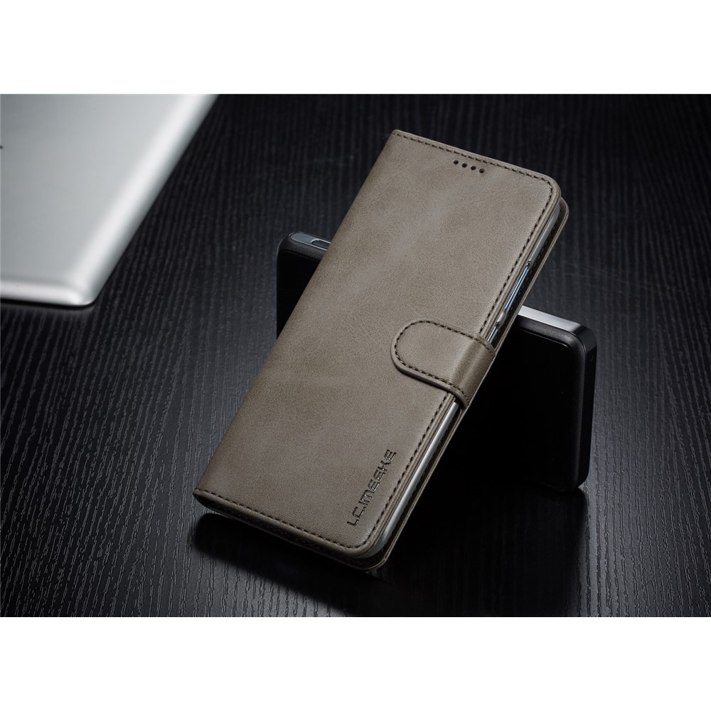 LC.IMEEKE Wallet Leather Stand Case for Huawei P Smart (2019) / Honor 10 Lite - Grey-4