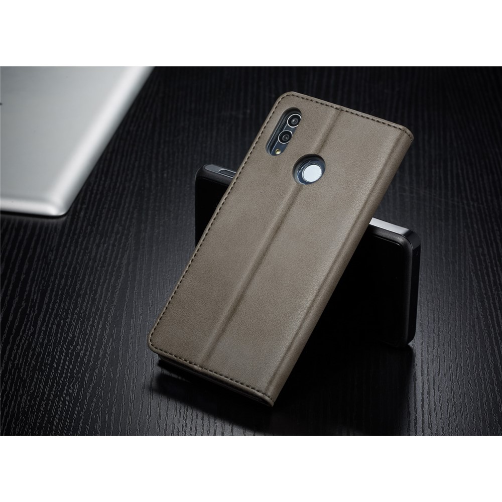 LC.IMEEKE Wallet Leather Stand Case for Huawei P Smart (2019) / Honor 10 Lite - Grey-5