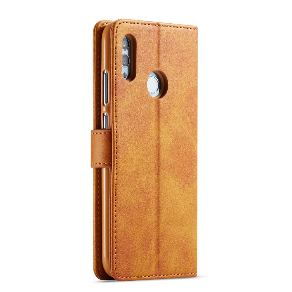 LC.IMEEKE Wallet Leather Stand Case for Huawei P Smart (2019) / Honor 10 Lite - Brown-3