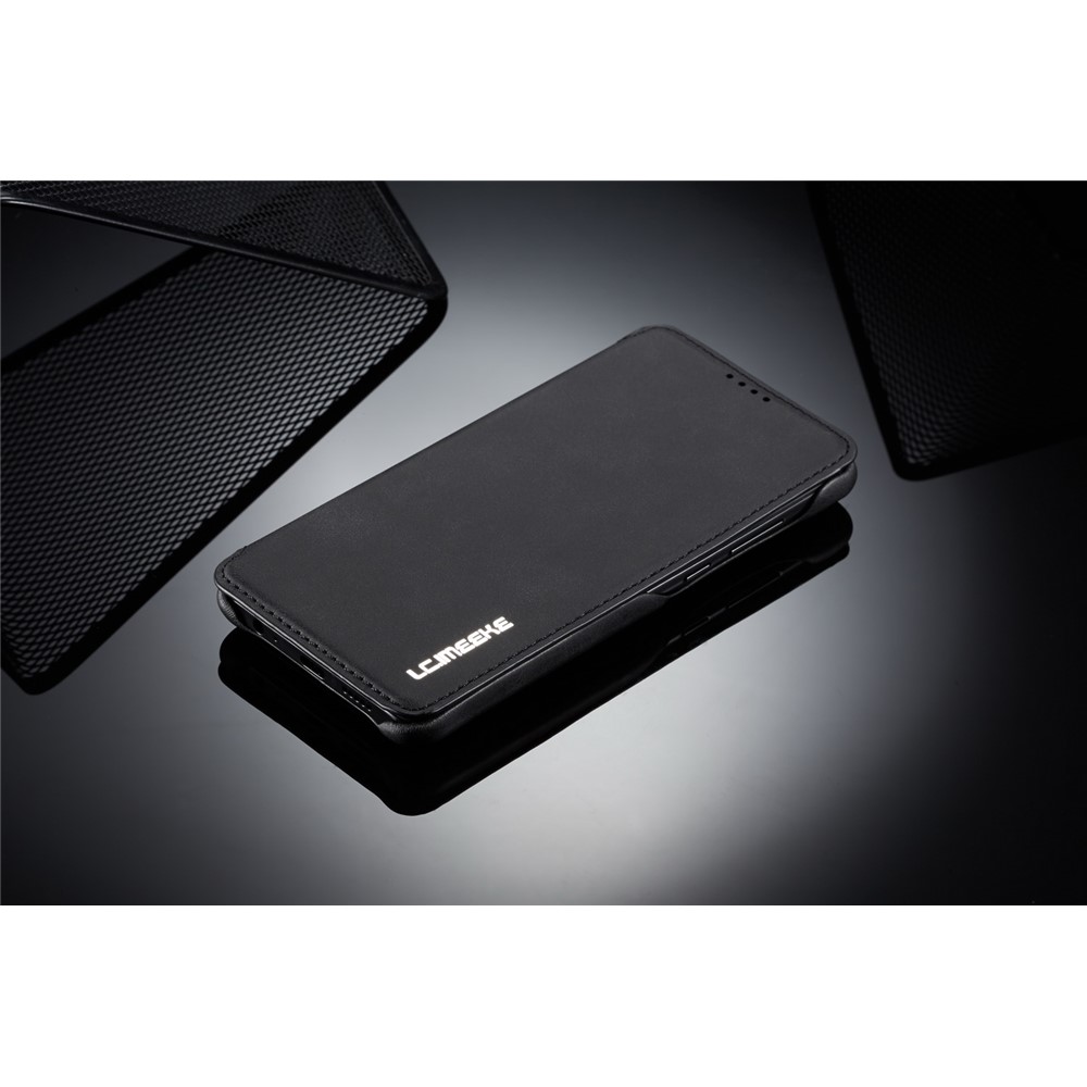 LC.IMEEKE Retro Style Leather Card Holder Case for Huawei P30 - Black-11