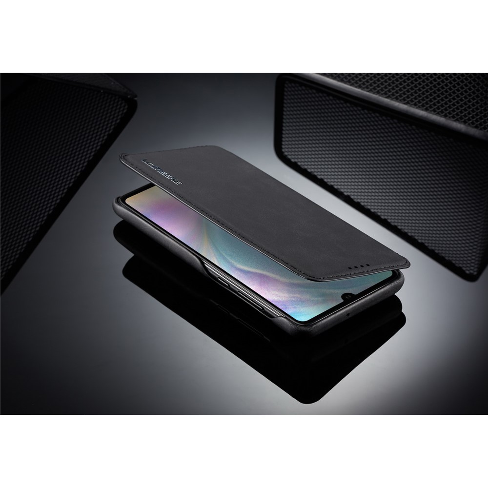 LC.IMEEKE Retro Style Leather Card Holder Case for Huawei P30 - Black-13