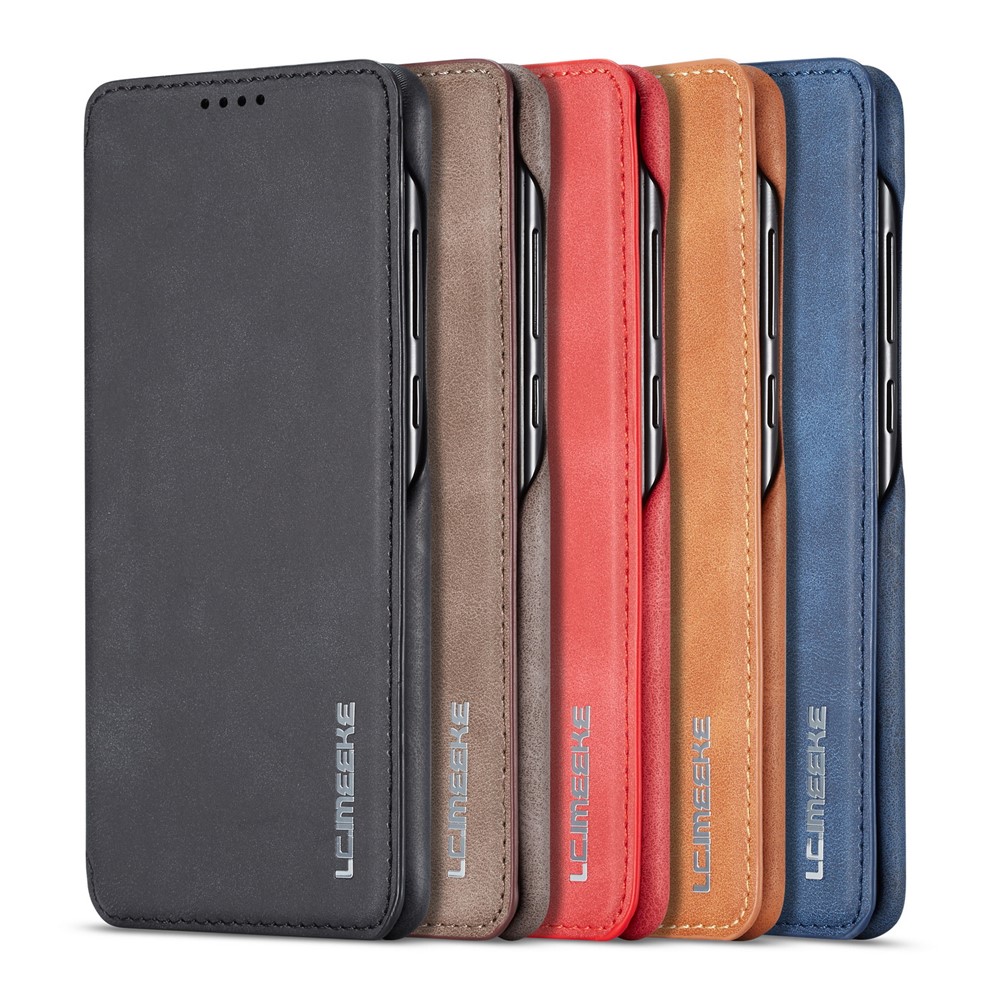 LC.IMEEKE Retro Style Leather Card Holder Case for Huawei P30 - Black-15