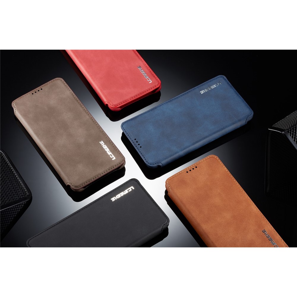 LC.IMEEKE Retro Style Leather Card Holder Case for Huawei P30 - Black-16