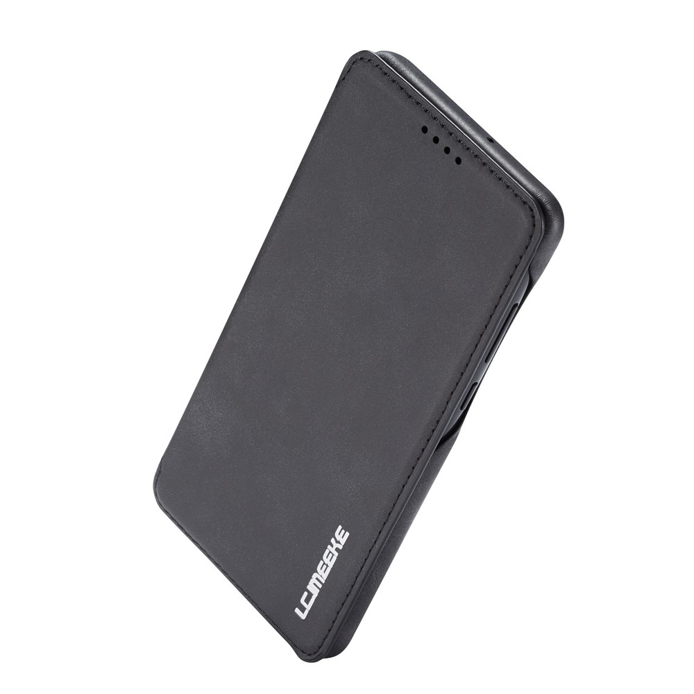 LC.IMEEKE Retro Style Leather Card Holder Case for Huawei P30 - Black-5