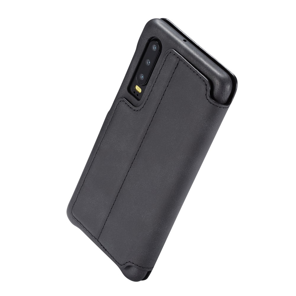 LC.IMEEKE Retro Style Leather Card Holder Case for Huawei P30 - Black-6