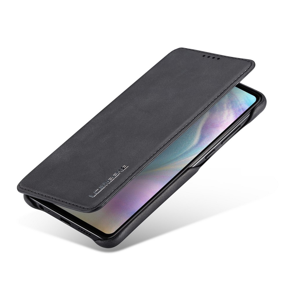 LC.IMEEKE Retro Style Leather Card Holder Case for Huawei P30 - Black-8