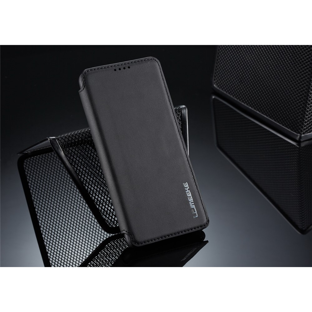 LC.IMEEKE Retro Style Leather Card Holder Case for Huawei P30 - Black-9