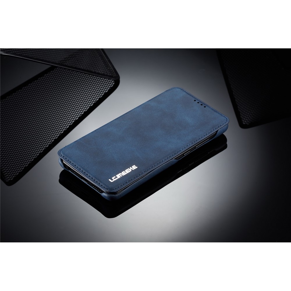 LC.IMEEKE Retro Style Leather Card Holder Case for Huawei P30 - Blue-11