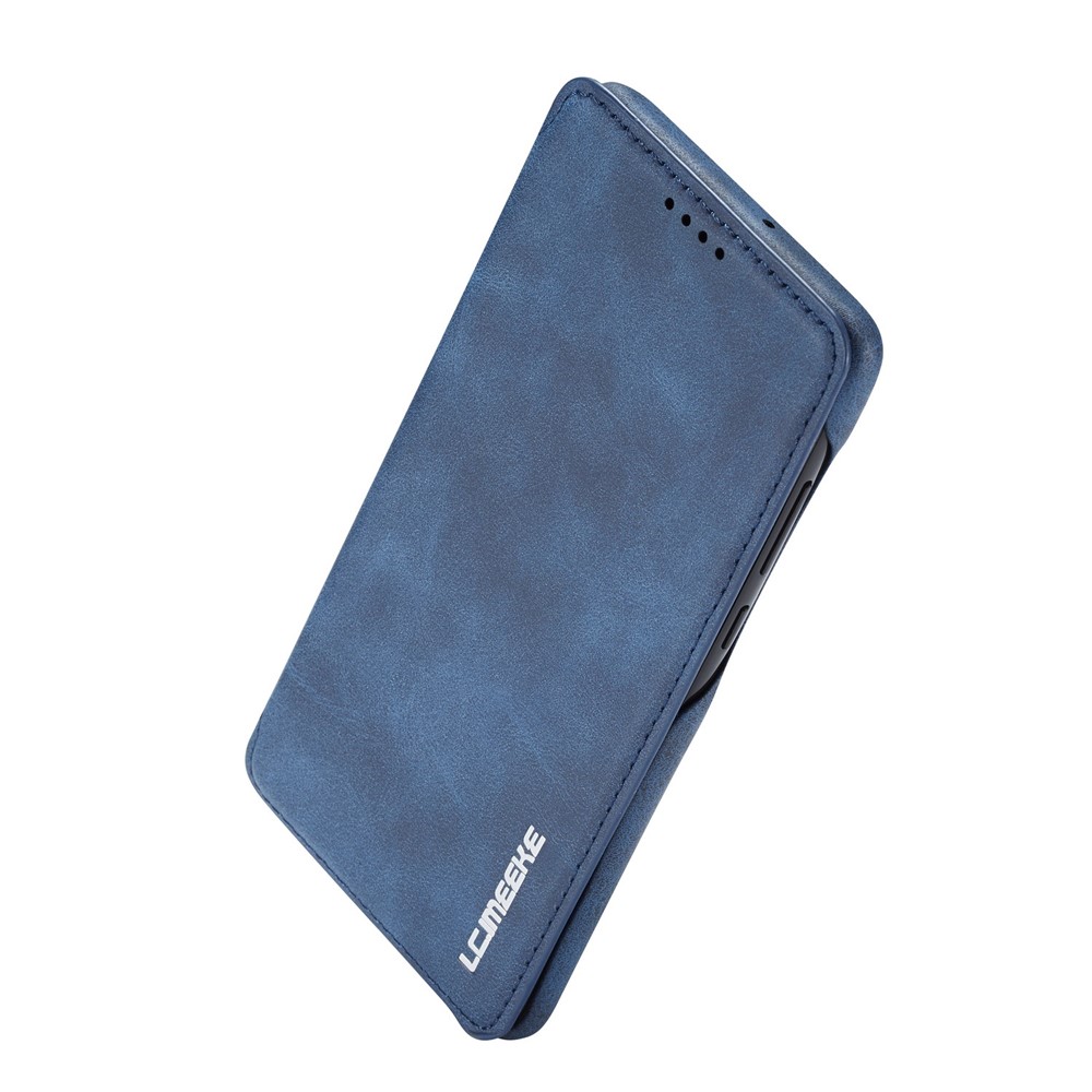 LC.IMEEKE Retro Style Leather Card Holder Case for Huawei P30 - Blue-5