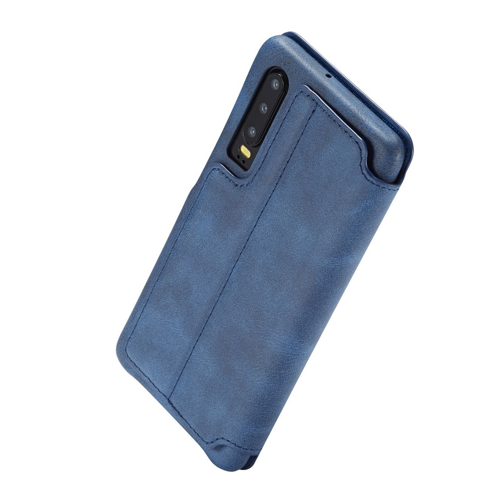 LC.IMEEKE Retro Style Leather Card Holder Case for Huawei P30 - Blue-6