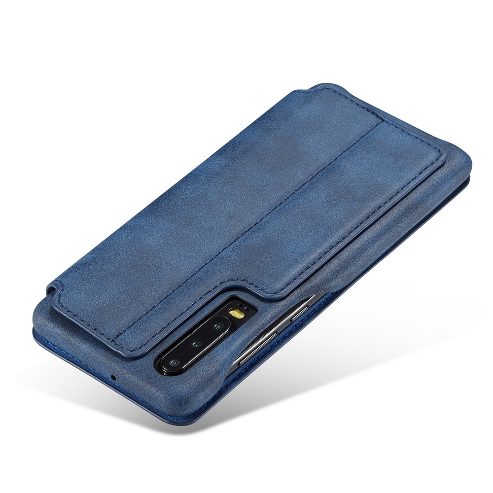LC.IMEEKE Retro Style Leather Card Holder Case for Huawei P30 - Blue-7