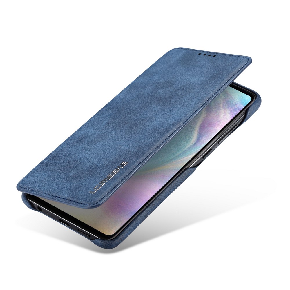 LC.IMEEKE Retro Style Leather Card Holder Case for Huawei P30 - Blue-8