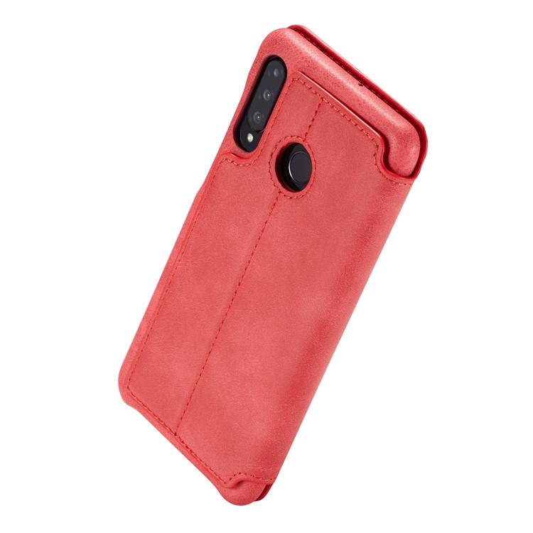 LC.IMEEKE Retro Style Leather Card Holder Case for Huawei P30 Lite - Red-6
