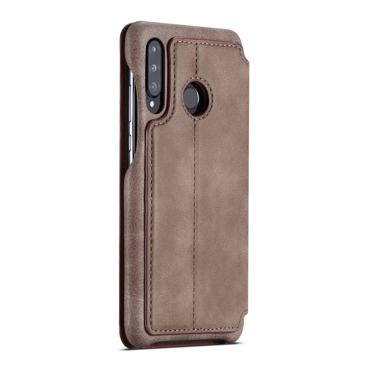 LC.IMEEKE Retro Style Leather Card Holder Case for Huawei P30 Lite - Coffee-4